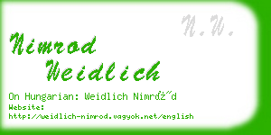 nimrod weidlich business card